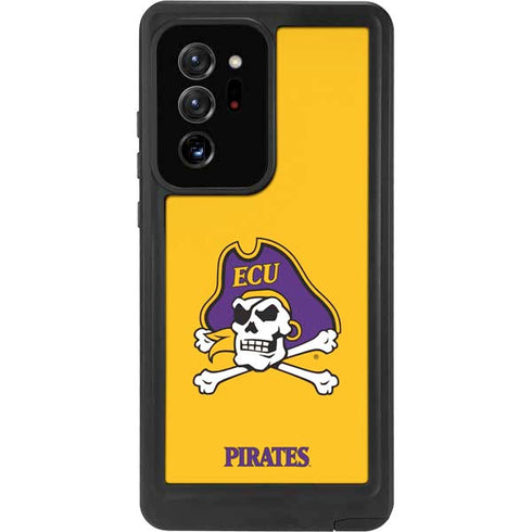 East Carolina University ECU Pirates Logo Yellow Galaxy Note20 Ultra 5G Waterproof Case